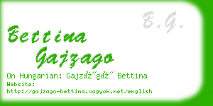 bettina gajzago business card